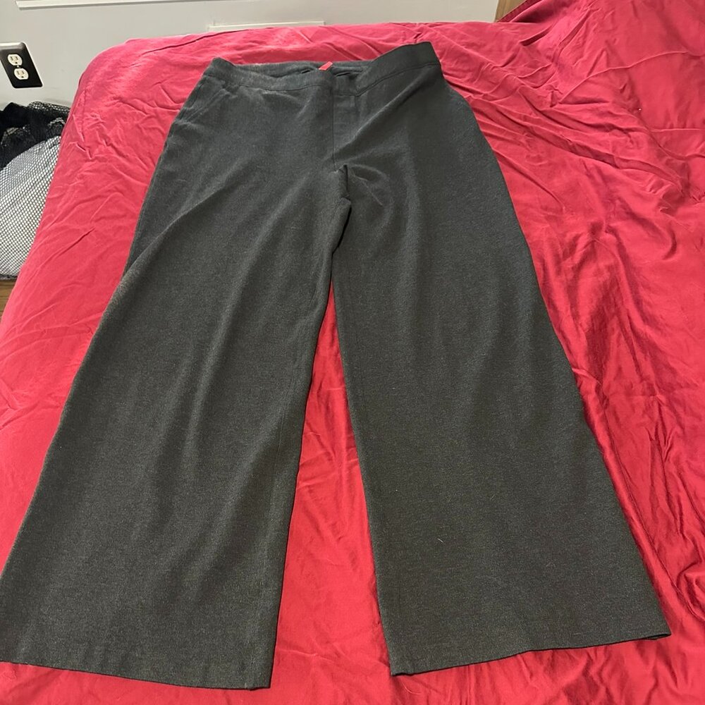 SPANX supersmooth PerfectFit Ponte Wide Leg Pant Size XL Gray 20385R